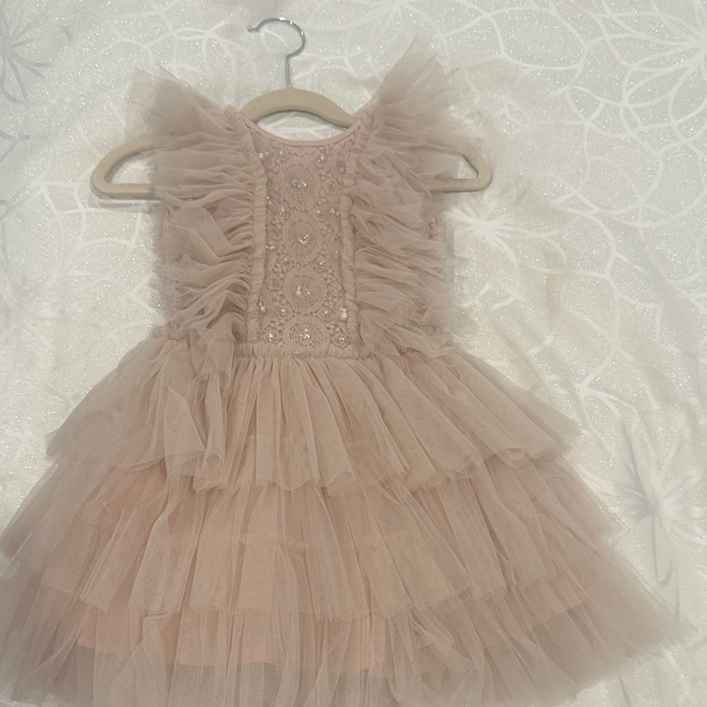 Ooh! La, La! Couture Dusty Rose Layered Tulle Formal Dress